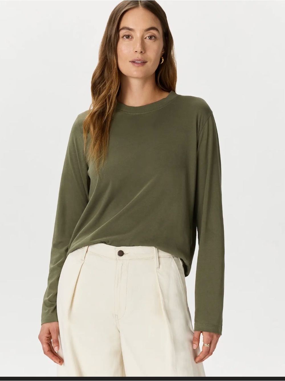 Quince Cotton modal relaxed long sleeved tee